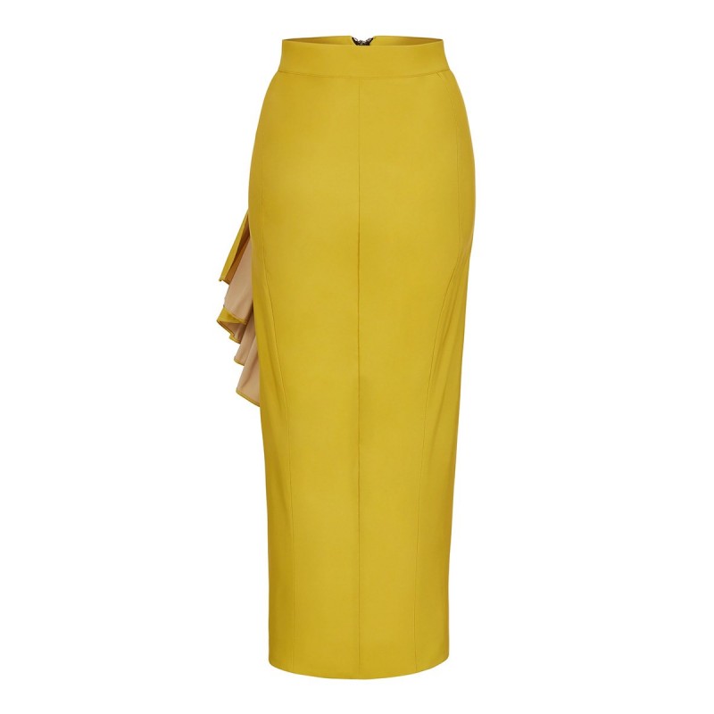 Plain Zipper Ankle-Length Women's Pencil Skirt