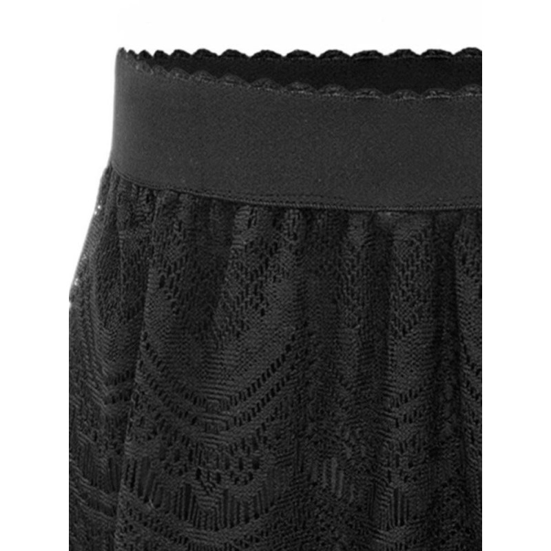 LaceTassel Plain Women's A-Line Skirt