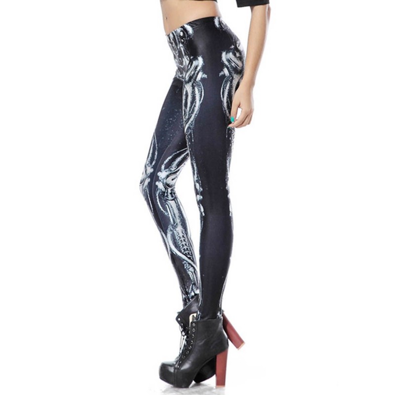 Chic Halloween Skull Skeleton Leggings